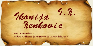 Ikonija Nenković vizit kartica
